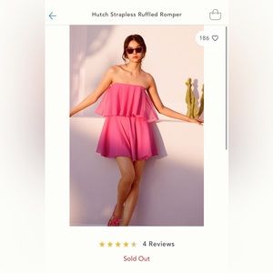 Anthropologie Hutch ruffled romper, new with tags, sold out